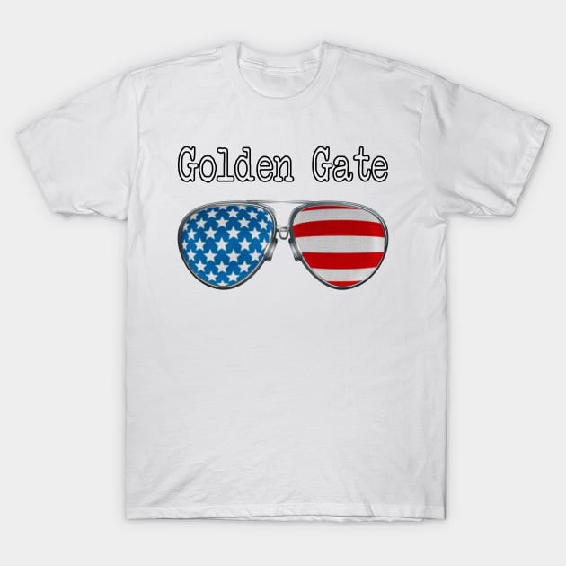 AMERICA PILOT GLASSES GOLDEN GATE T-Shirt by SAMELVES